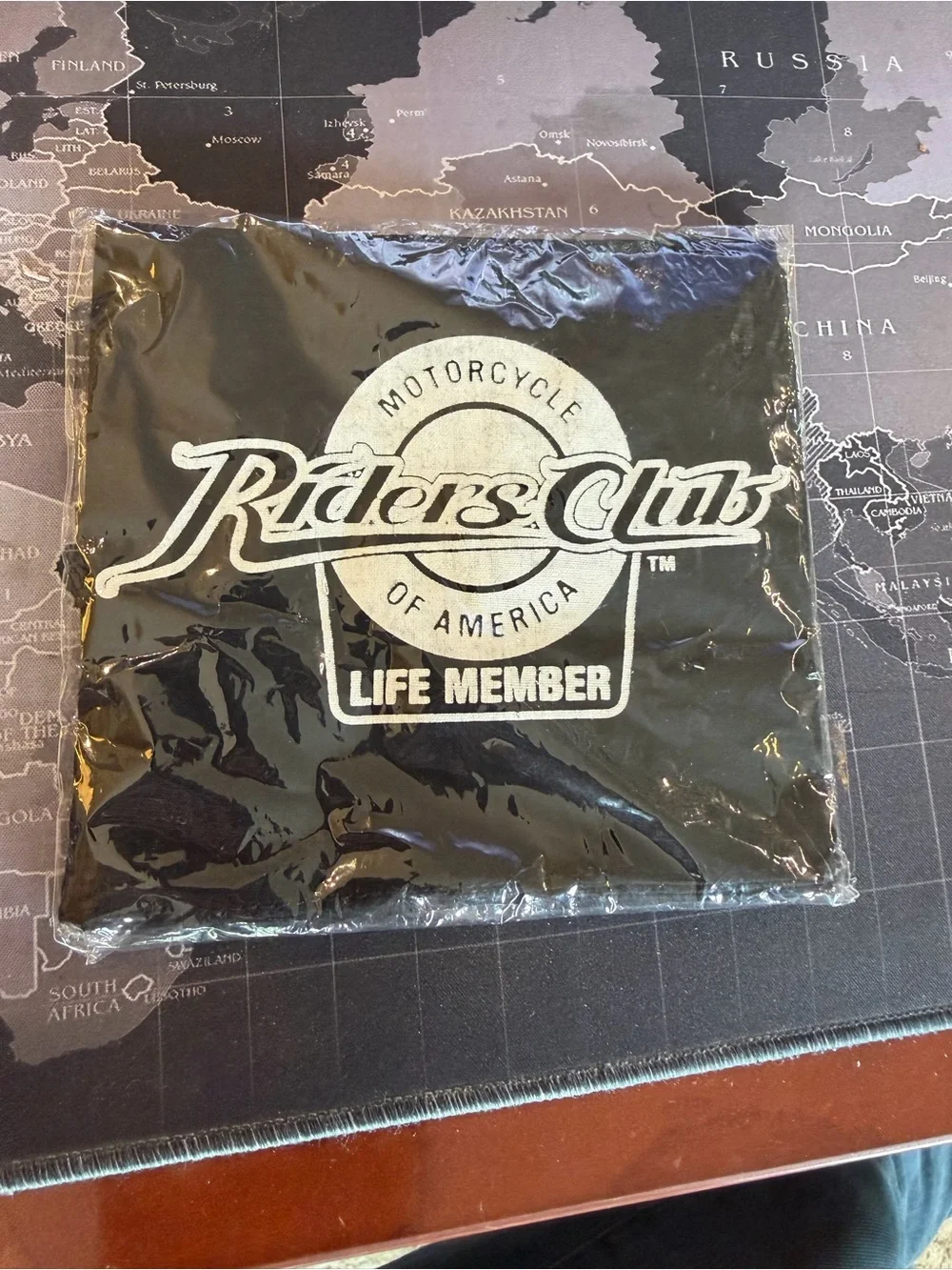 Riders Club of America Life Member Black bandana (Logo Front)
